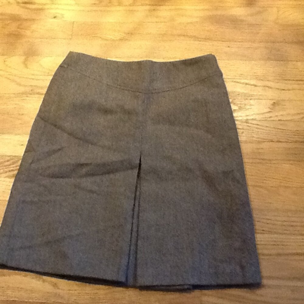 Wool Tweed Skirt with Kick Pleaat